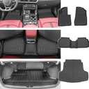 Trunk Mat with Floor Liners for 2021-2026 Kia K5(Only Fit FWD) / 2020-2026 Hyundai Sonata (Only Fit FWD & Gas) All Weather TPE Protector Cargo Liner Floor Mats Car Accessories