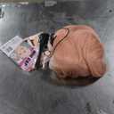 Pink Wear and Go Glueless Wigs Light Pink Synthetic Lace Front Wigs Pre Plucked Pre Cut Long Layered Straight Wigs with Curtain Bangs For Woman middle Part Wig 26 Inch for Beginners