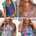 FOREYOND Plus Size Rash Guard Shirt for Women Short Sleeve Swim Top UV UPF 50+ Sun Protection Summer Swim Shirts Swim Suit (XXXL)