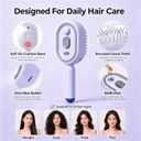 Electric Steam Brush, Rechargeable Detangling Straightener (Purple) | Rechargeable, Detangling Straightener, Smooths Frizz & Static, Nourishes Hair, Portable Travel Design for All Hair Lengths