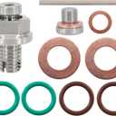 M12.1-1.75 x 15mm Oversize Piggyback Oil Drain Plug, Stainless Steel Self Tapping Oil Pan Thread Repair Kit