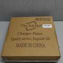 Gold Reef Charger Plates,10 Pack 13" Gold chargers for Dinner Plate-Reusable Plastic Charger Plates,Round Table Chargers for Wedding,Party,Event,Decoration(Reef Gold10)