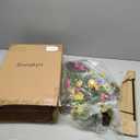 Svndlyn 32 Inch Solar Cross Stake Lighted Cemetery Stake with Sunflowers Daisies Colorful Wildflowers for Garden Cemetery Memorial