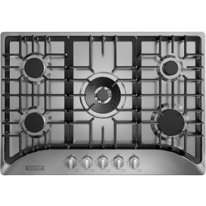 Empava 30 Inch Gas Cooktop with 5 World Class Made in Italy SABAF Burners, LPG/NG Convertible, Ideal RV Top Stoves for Kitchen, Stainless Steel