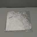 White Round Lace Doily Table Runner, 20.5" Elegant Jacquard Crochet Lace Doily Tablecloth Floral Cover for Dressers Topper Scarf Home End Tables, Round Table Runner Centerpiece