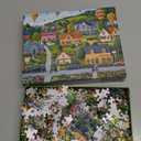 Jigsaw Puzzles for Adults 1000 Pieces, Interlock Perfectly Letter on Back No Dust, Home Decor Birthday Party Gift Toy for Men Women Elders Seniors, 1:1 Poster-Happy Town