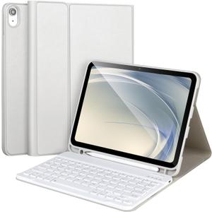 for iPad 11/10th Generation Case with Keyboard,Detachable Bluetooth Keyboard case for iPad A16 2025 11 inch/10th Gen 2022 10.9 with Pencil Holder, Square Keycaps,Grey (Gray)