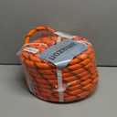 Double Braided Arborist Rigging Rope - 3/4 in X 120 ft 48 Strands Rappelling Outdoor Pulling Heavy Duty Polyester Bull Rope for Swing Tree Work Camping Rescue Hiking Logging - Orange