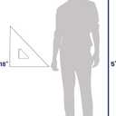 Pacific Arc Drafting Triangle, 18-inch, 45/90 Degrees, Clear Acrylic