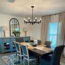 Black and Gold Modern Chandelier, Farmhouse Chandeliers for Dining Room Lighting Fixtures, Metal Hanging Pendant Light for Kitchen, Foyer, Bedroom, Living Room, Staircase, Entryway, 8-Light