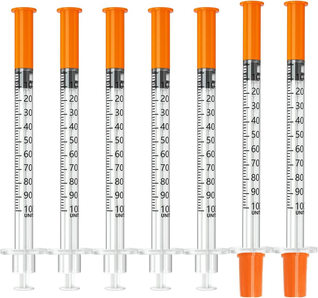 1ml 31G 5/16"(8mm) Syringes, Disposable Individual Package (100pcs)