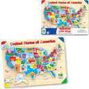 The Learning Journey Lift & Learn Puzzle - USA Map Puzzle for Kids - Preschool Toys & Gifts for Boys & Girls Ages 3 and Up - United States Puzzle for Kids - Award Winning Toys