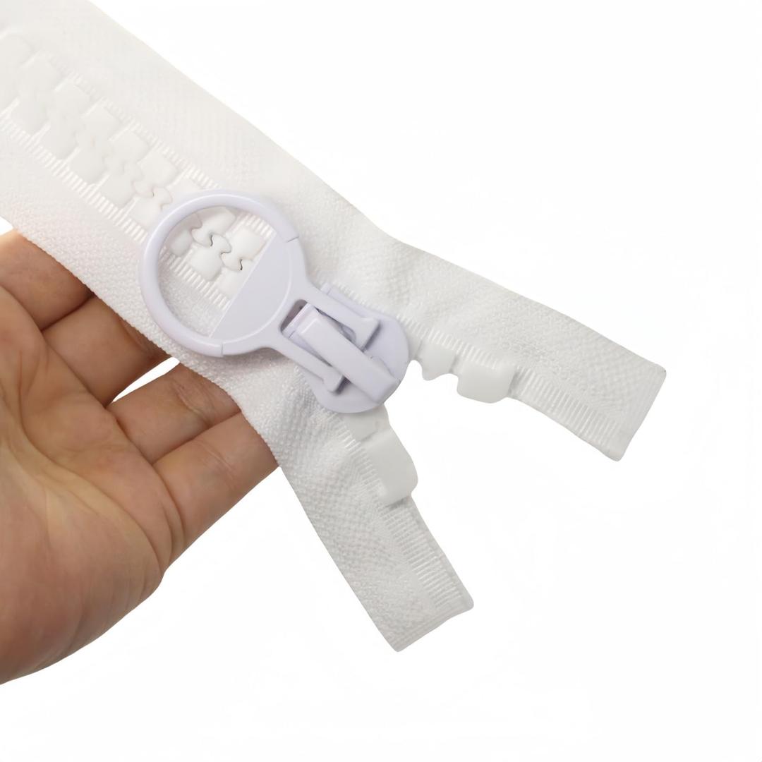 YaHoGa 61cm #20 Super Large Separating Giant Plastic Zippers for Sewing Tents Coats Overcoats Boat Cover Canvas Heavy Duty Huge Resin Vislon Zippers (24" White)