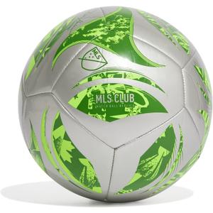 adidas MLS Soccer Ball (3, Silver Metallic/Green)