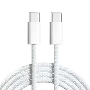3 x USB-C to USB-C Fast Charging Cable 60W, Premium Nylon Braided Type-C Cord 3FT, Power Delivery, Compatible with iPhone 15/16/17, Samsung Galaxy, iPad, MacBook | CCLINE