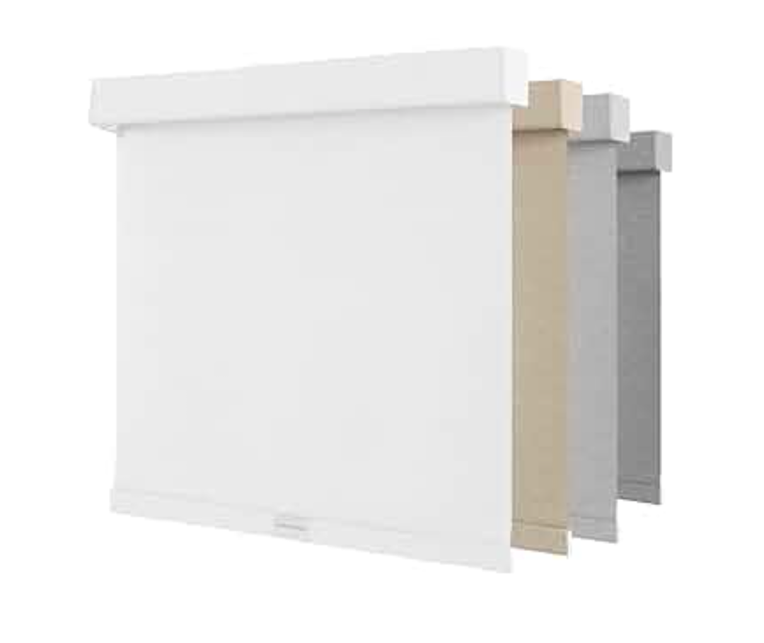 NUTRO CHILL Blackout Window Blinds Cordless, Spring System Window Shades with UV Protection Thermal Insulated Linen Fabric, Roller Blinds for Home Office(34''x72'', White)