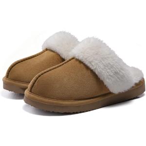 Litfun Women's Fuzzy Memory Foam Slippers Fluffy Winter House Shoes Indoor and Outdoor (9-10)