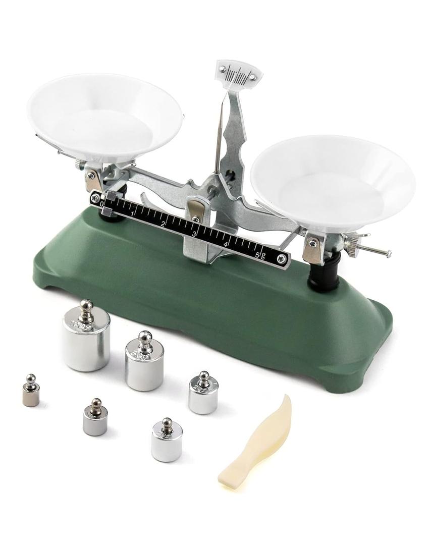 QWORK Balance Scale, 200g / 0.2g, Mini Laboratory Triple Beam Balance Beam Scale for Teaching Tool