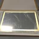 ROLOVE Vanity Mirror with Lights, 32" x 22" Large Lighted Vanity Mirror with Dimmable 3 Modes, LED Makeup Mirror, Touch Screen Control, USB Charging Port, Tabletop or Wall-Mounted (White)