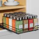 RCHYFEED Pull Out Spice Rack Organizer for Cabinet,Slide out Spice Organizer for Inside Cabinets,Heavy Duty Spice Organization for Kitchen and Pantry,Seasoning,Sauces(1-Tier,8.5" Wx10.5 Dx2.5 H)