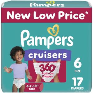 Pampers Diapers - Cruisers 360 - Size 4, 144 Count, Babyproof up to 100% Leakproof Pull-On Diaper