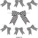 2 x 30 Pcs 3 Inches Mini Twist Tie Black Striped Printed Grosgrain Ribbon Bow Smal Bows for Applique Embellishment Crafts Sewing Scrapbook Baby Shower Wedding Christmas Girls Dress Hair