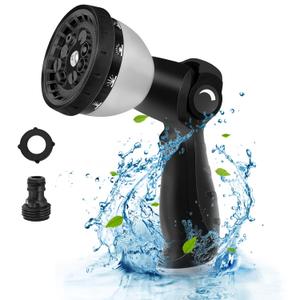 Garden Hose Spray Gun, Adjustable  Hose Pipe Spray Gun Thumb Control,High Pressure Garden Hose Nozzle,Anti-Slip & Leak Proof Hosepipe Nozzle Gun for Watering Plants Shower Pets Car Washing