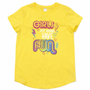Girls Just Wanna Have Fun Retro 70s 80s 90s Women Girls Kids T-Shirt, X-Small