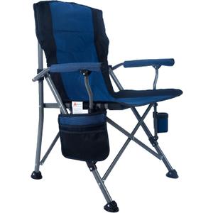 Lamberia Camping Chair for Adults, Heavy Duty 330lbs Capacity Folding Chairs for Outdoor, 600D Oxford Mesh High Back Camping Chairs with Arm Rest Cup Holder and Portable Carrying Bag(Blue)