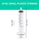 JOLLY PARTY 100 Pack 10ml Syringes Plastic Small Measuring Syringe with Tip Cap, Oral Syringe for Scientific Labs, Feeding Pets, Measurement,Refilling, No Needle