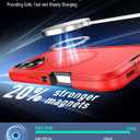 Magnetic Case for iPhone 16 - [Compatible with MagSafe] [Military-Grade Protective] -Heavy Duty Magnetic Phone Case for iPhone 16 Case 6.1 Inch - Red