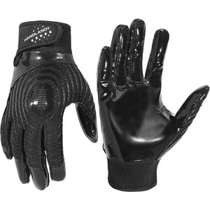 HANDLANDY Youth Football Gloves, Kids Sticky Receiver Gloves,Super Grip Football Glove Best Gift for Boys,Girls (X-Small-Youth, Dark Black) HANDLANDY Youth Football Gloves, Kids Sticky Receiver Gloves,Super Grip Football Glove Best Gift for Boys,Girls (X-Small-Youth, Dark Black)