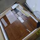 Vanity Desk with 29.53" HD Lighted Mirror, 47.24" Big Modern Vanity Desk with Mirror and Lights, Makeup Vanity with 5 Drawers and Storage Shelves and Charging Station,Brown