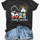 Magical Shirt Women 2025 Family Vacation T-Shirt Magic Kingdom Tshirt Cute Castle Graphic Tee Holiday Casual Short Sleeve Top Size M