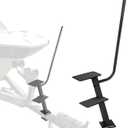 Boat Trailer Step, Heavy Duty Steel Step for Boat Trailer Tongue with Handrail, 450lbs Capacity, 2-Step, Black