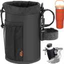 Bike Water Bottle Holder, 32-40oz Bike Cup Holder with Removable Non-Slip Straps Multiple Installation Methods Insulated Bike Bottle Holder for Mountain Bike, Road Bike, eBike, Scooter