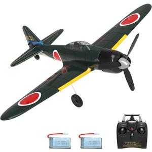 VOLANTEXRC RC Plane for Beginners, 4CH WWII RC Airplane A6M Zero with Aileron, 2.4Ghz Remote Control Plane with Xpilot Self Righting&One Key Aerobatic, Gifts for Adults (761-15 RTF) (Green P40)