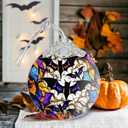 Christmas Ornament, Stained Glass Ornament, Christmas Decorations for Tree, Holiday Ornament, Unique Gift Idea - Bats in The Dark