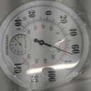Indoor Outdoor Thermometer Large Wall Thermometer-Hygrometer Waterproof Does not Require Battery (White) (10 Inch)