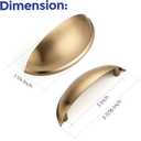 Ravinte 20 Pack 3" Drawer Pulls Champagne Bronze Cabinet Cup Pulls Kitchen Hardware Cabinet Handles Drawer Handles Knobs 3 inch Hole Center