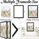 14x18 Picture Frame Set of 2, Black Photo Frames High Transparent Wall Gallery Desktop Horizontal Vertical for Canvas Collage Photo Poster Certificate 14 x 18 inches