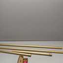 Bay Window Curtain Rods 36-72 Inch(Center Rod), 1" Diameter, Gold