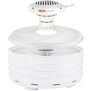 NESCO FD-37 Food Dehydrator, For Snacks, Fruit, Beef Jerky,White/Clear, 4 Trays