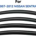 Window Visors Rain Guards Shield for 2007-2012 Nissan Sentra, Out-Channel Window Vent Wind Deflectors Visors Shades for 07-12 Nissan Sentra