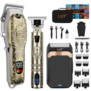 LQT Professional Hair Clipper Set for Men Electric Shaver Razor Cordless Hair Cutting Barber Clippers Beard Trimmer Men’s Grooming Kit Gifts for him (Bronze)