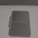 Dish Drying Mat Kitchen Counter - Silicone Dish Drying Pad with Built-in Drain for Sink, Refrigerator and Drawer Liner, Easy Clean, Non-Slip, Heat Resistant, 14.8" x 10.7"