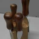 French Culinary Institute Premium Cheese Knife Set with Magnetic Block, Natural Acacia Wood & Stainless Steel