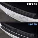 Rear Bumper Protector,Car Accessories Exterior Rubber Non-Slip Car Bumper Protector,35.23x2.83inch Bumper Protection Strip with Strong Adhesive for Protecting Trunk,Fits Most Cars (Black)