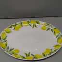 Mikasa Lemons Oval Bone China Lightweight Chip Resistant Serving Platter, 14-Inch, Multicolor