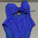 Women's Deep V Neck One Piece Swimsuit O-Ring Swimwear Sexy Cut Out Bathing Suit (Medium)